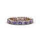 1 - Allie 3.00 mm Princess Cut Iolite and Lab Grown Diamond Eternity Band 