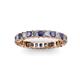 2 - Allie 3.00 mm Princess Cut Iolite and Lab Grown Diamond Eternity Band 