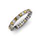 3 - Allie 3.00 mm Princess Cut Citrine and Lab Grown Diamond Eternity Band 