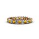 1 - Allie 3.00 mm Princess Cut Citrine and Lab Grown Diamond Eternity Band 