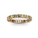 2 - Allie 3.00 mm Princess Cut Citrine and Lab Grown Diamond Eternity Band 