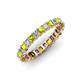 3 - Allie 3.00 mm Princess Cut Peridot and Lab Grown Diamond Eternity Band 