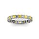 2 - Allie 3.00 mm Princess Cut Yellow Sapphire and Lab Grown Diamond Eternity Band 