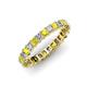 3 - Allie 3.00 mm Princess Cut Yellow Sapphire and Lab Grown Diamond Eternity Band 