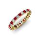 3 - Allie 3.00 mm Princess Cut Ruby and Lab Grown Diamond Eternity Band 