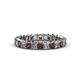 1 - Allie 3.00 mm Princess Cut Smoky Quartz and Lab Grown Diamond Eternity Band 