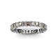 2 - Allie 3.00 mm Princess Cut Smoky Quartz and Lab Grown Diamond Eternity Band 