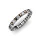 3 - Allie 3.00 mm Princess Cut Smoky Quartz and Lab Grown Diamond Eternity Band 