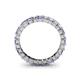 4 - Allie 3.00 mm Princess Cut Tanzanite and Lab Grown Diamond Eternity Band 