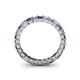 4 - Allie 3.00 mm Princess Cut Iolite and Lab Grown Diamond Eternity Band 