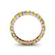 4 - Allie 3.00 mm Princess Cut Peridot and Lab Grown Diamond Eternity Band 