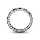 4 - Allie 3.00 mm Princess Cut Black Diamond and White Lab Grown Diamond Eternity Band 