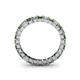 4 - Allie 3.00 mm Princess Cut Green Garnet and Lab Grown Diamond Eternity Band 