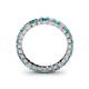 4 - Allie 3.00 mm Princess Cut Blue Diamond and White Lab Grown Diamond Eternity Band 