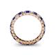 4 - Allie 3.00 mm Princess Cut Blue Sapphire and Lab Grown Diamond Eternity Band 