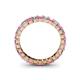 4 - Allie 3.00 mm Princess Cut Pink Sapphire and Lab Grown Diamond Eternity Band 