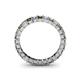 4 - Allie 3.00 mm Princess Cut Smoky Quartz and Lab Grown Diamond Eternity Band 