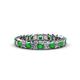 1 - Allie 3.00 mm Princess Cut Emerald and Lab Grown Diamond Eternity Band 