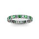 2 - Allie 3.00 mm Princess Cut Emerald and Lab Grown Diamond Eternity Band 