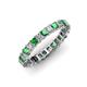 3 - Allie 3.00 mm Princess Cut Emerald and Lab Grown Diamond Eternity Band 