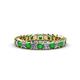 1 - Allie 3.00 mm Princess Cut Emerald and Lab Grown Diamond Eternity Band 