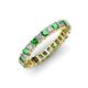 3 - Allie 3.00 mm Princess Cut Emerald and Lab Grown Diamond Eternity Band 