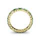 4 - Allie 3.00 mm Princess Cut Emerald and Lab Grown Diamond Eternity Band 