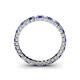 4 - Allie 2.50 mm Princess Cut Blue Sapphire and Lab Grown Diamond Eternity Band 