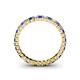 4 - Allie 2.50 mm Princess Cut Blue Sapphire and Lab Grown Diamond Eternity Band 