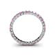 4 - Allie 2.50 mm Princess Cut Pink Sapphire and Lab Grown Diamond Eternity Band 