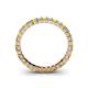 4 - Allie 2.50 mm Princess Cut Peridot and Lab Grown Diamond Eternity Band 