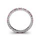 4 - Allie 2.50 mm Princess Cut Rhodolite Garnet and Lab Grown Diamond Eternity Band 