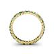 4 - Allie 2.50 mm Princess Cut Green Garnet and Lab Grown Diamond Eternity Band 