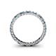 4 - Allie 2.50 mm Princess Cut Blue Topaz and Lab Grown Diamond Eternity Band 