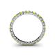 4 - Allie 2.50 mm Princess Cut Peridot and Lab Grown Diamond Eternity Band 