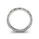 4 - Allie 2.50 mm Princess Cut Smoky Quartz and Lab Grown Diamond Eternity Band 