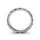 4 - Allie 2.50 mm Princess Cut London Blue Topaz and Lab Grown Diamond Eternity Band 