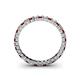 4 - Allie 2.50 mm Princess Cut Red Garnet and Lab Grown Diamond Eternity Band 