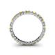 4 - Allie 2.50 mm Princess Cut Yellow Sapphire and Lab Grown Diamond Eternity Band 