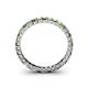 4 - Allie 2.50 mm Princess Cut Green Garnet and Lab Grown Diamond Eternity Band 