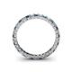 4 - Allie 2.50 mm Princess Cut Blue Diamond and White Lab Grown Diamond Eternity Band 