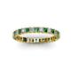 2 - Allie 2.50 mm Princess Cut Lab Created Emerald and Lab Grown Diamond Eternity Band 