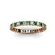 2 - Allie 2.50 mm Princess Cut Lab Created Emerald and Lab Grown Diamond Eternity Band 