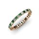 3 - Allie 2.50 mm Princess Cut Lab Created Emerald and Lab Grown Diamond Eternity Band 