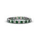 1 - Allie 2.50 mm Princess Cut Lab Created Emerald and Lab Grown Diamond Eternity Band 