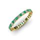 3 - Allie 2.50 mm Princess Cut Emerald and Diamond Eternity Band 