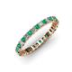 3 - Allie 2.50 mm Princess Cut Emerald and Diamond Eternity Band 