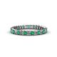 1 - Allie 2.50 mm Princess Cut Emerald and Diamond Eternity Band 