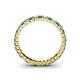 4 - Allie 2.50 mm Princess Cut Emerald and Diamond Eternity Band 