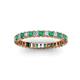 2 - Allie 2.50 mm Princess Cut Emerald and Diamond Eternity Band 